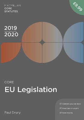 Core Eu Legislation 2019-20 - Drury, Paul