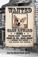 Corgi Dog Wanted Poster Journal