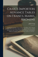 Craig's Importers Advance Tables on Francs, Marks, Krnens [microform]: Calculated at the Rate of 19 3/10 Cents per Franc, 23 4/ 5 Cents per Mark, 20 3/10 Cents per Krnen, Showing the Cost of an Article Purchased in Any Country Using These Currencies...