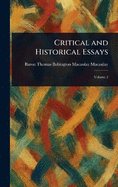 Critical and Historical Essays