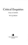 Critical Enquiries: Essays on Literature