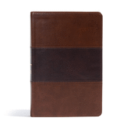 CSB Giant Print Reference Bible, Saddle Brown Leathertouch, Indexed