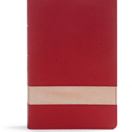 CSB Large Print Personal Size Reference Bible, Crimson/Tan Leathertouch