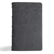 CSB Single-Column Personal Size Bible, Holman Handcrafted Collection, Premium Marbled Slate Calfskin