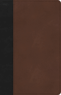 CSB Thinline Bible, Black/Brown Leathertouch