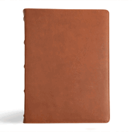 CSB Verse-By-Verse Reference Bible, Holman Handcrafted Collection, Marbled Tan Premium Calfskin