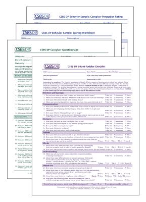 CSBS DPTM Record Forms: Communication and Symbolic Behavior Scales Developmental Profile (CSBS DPTM) - Wetherby, Amy M., and Prizant, Barry M.