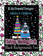 D. McDonald Designs Adults & Children Holiday Coloring Book Black Backgrounds Two