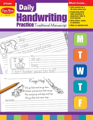 Daily Handwriting Practice: Traditional Manuscript, Kindergarten - Grade 6 Teacher Edition - Evan-Moor Corporation