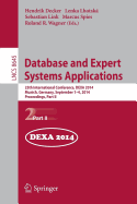 Database and Expert Systems Applications: 25th International Conference, Dexa 2014, Munich, Germany, September 1-4, 2014. Proceedings, Part II