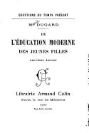 de L'Education Moderne Des Jeunes Filles