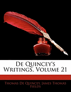 de Quincey's Writings, Volume 21