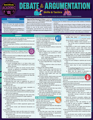 Debate & Argumentation - Skills & Tactics: A Quickstudy Laminated Reference Guide - Berg Scherer, Rachel, Ma