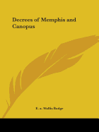 Decrees of Memphis and Canopus