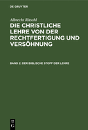 Der Biblische Stoff Der Lehre