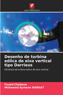 Desenho de turbina e?lica de eixo vertical tipo Darrieus