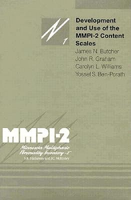 Development and Use of the Mmpi-2 Content Scales: Volume 1 - Butcher, James N, Dr., and Graham, John R, and Williams, Carolyn L