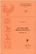 Dictionnaire Birman-Francais. Fasc. 1 - Bernot, D