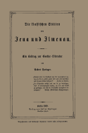 Die Klassischen Statten Von Jena Und Jlmenau: Ein Beitrag Zur Goethe-Literatur