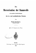 Die Mercerisation Der Baumwolle