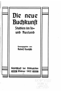 Die Neue Buchkunst Studien Im in Und Ausland