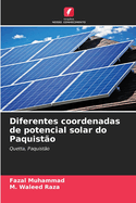 Diferentes coordenadas de potencial solar do Paquisto