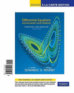 Differential Equations and Boundary Value Problems: Computing and Modeling, Books a la Carte Edition