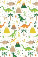 Dinosaurs: Graph Paper Notebook, 6x9 Inch, 120 pages
