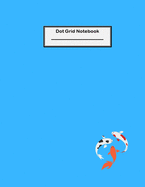 Dot Grid Notebook: 8.5 x 11 Inches, 100 Pages, Koi Fish Cover