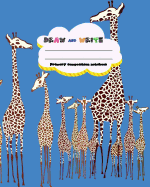 Draw and Write Primary Composition Notebook, 8 X 10 Inch 200 Page, Giraffe Zoo Blue Cover: Kids Composition Book Journal for Kindergarten First, 2nd, and 3rd Grade