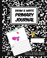 Draw & Write Primary Journal: School Marble Black - Kids Primary Drawing Writing Journal - Story Notebook For Home & School [Classic]