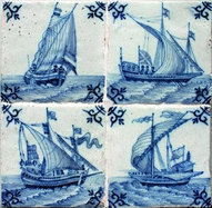 Dutch Ship Tiles: Amsterdam, Utrecht, Harlingen, Makkum 1660-1980
