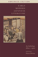 Early Modern Japanese Literature: An Anthology, 1600-1900 (Abridged Edition)