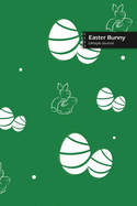 Easter Bunny Lifestyle Journal, Blank Write-in Notebook, Dotted Lines, Wide Ruled, Size (A5) 6 x 9 In (Green)