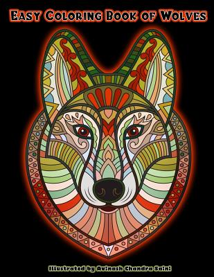 Easy Coloring Book of Wolves - Coloring Books, Mindful