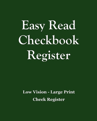 Easy Read Checkbook Register - Green - Marketing, Solutions