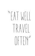 Eat Well Travel Often, Graph Paper Notebook, Small Journal Series, 64p, 5x8: Motivational and Inspirational Journal Notebook Collection