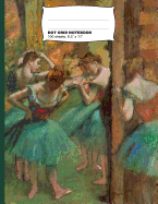 Edgar Degas Dancers Pink and Green Dot Grid Journal Notebook