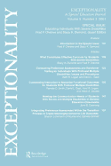 Educating Individuals with Severe Disabilities: A Special Issue of Exceptionality