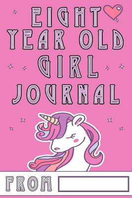 Eight Year Old Girl Journal: Black and White Ruled Journal, Journal for Girls; 8 Year Old Girl Gifts - Bubbles, Unicorn