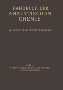 Elemente Der Ersten Hauptgruppe (Einschl. Ammonium): Wasserstoff - Lithium - Natrium - Kalium - Ammonium - Rubidium - Caesium - Fresenius, G, and Fresenius, R (Editor), and Jander, G (Editor)