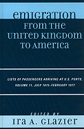 Emigration from the United Kingdom to America: Lists of Passengers Arriving at U.S. Ports, July 1875 - February 1877