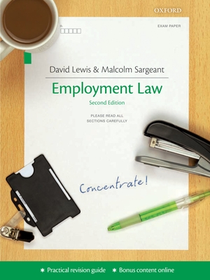 Employment Law Concentrate: Law Revision and Study Guide - Lewis, David, and Sargeant, Malcolm