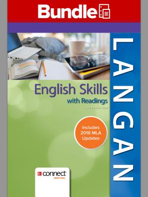 English Skills with Readings 9e MLA Update and Connect Writing Access Card - Langan, John, and Albright, Zoe L