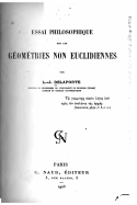 Essai philosophique sur les gomtries non-euclidiennes