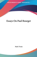 Essays On Paul Bourget