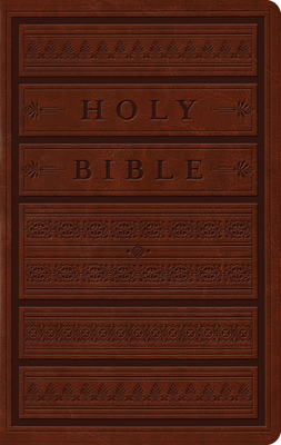 ESV Large Print Personal Size Bible (Trutone, Brown, Engraved Mantel Design) - 