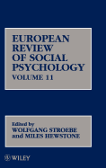 European Review of Social Psychology, Volume 11