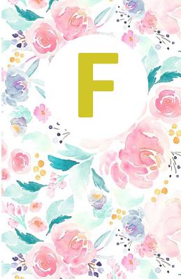 F: Monogram Initial Composition Lined Blank Paper Journal Diary Notebook to Write in (Monogrammed Gifts) 5.5"x8.5" - Notebooks, Happy Cute