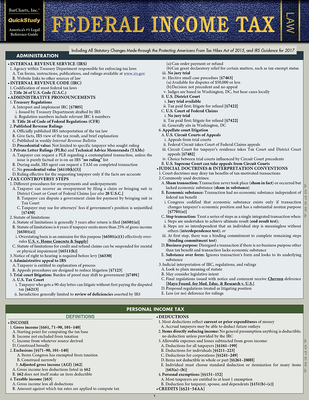 Federal Income Tax: a QuickStudy Legal Reference Guide (BAR Exam) - Richmond, Gail, and Marty-Nelson, Elena